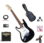 Maestro guitarpakke - sort  - venstre h�nds